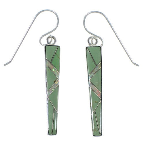 Turquoise And Opal Sterling Silver Earrings EX44854